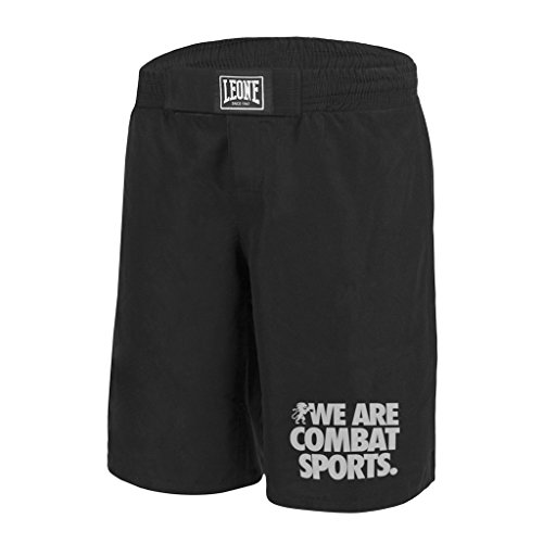 Leone 1947 AB795 Pantalones Cortos de MMA, Unisex – Adulto, Negro, L Leone 1947 AB795 Pantalones Cortos de MMA, Unisex – Adulto, Negro, L
