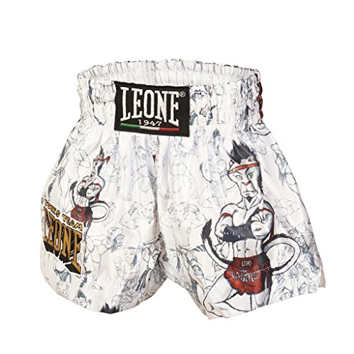 Leone 1947 ABJ01 Pantalones Cortos de Boxeo, Unisex - Niño, Blanco, S