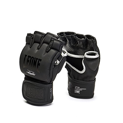 Leone 1947 Black Edition Guantes de MMA Unisex - Adulto, Negro, L Leone 1947 Black Edition Guantes de MMA Unisex - Adulto, Negro, L