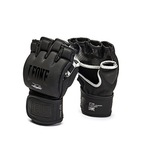 Leone 1947 Black Edition Guantes de MMA Unisex - Adulto, Negro, L