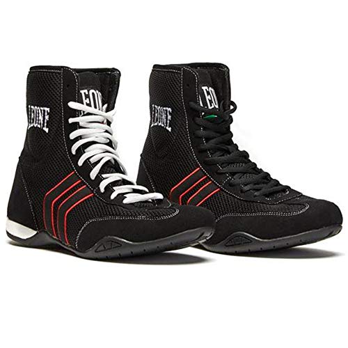 LEONE 1947 CL188 - Botas de Boxeo, Unisex, para Adulto, Negro, Talla 43