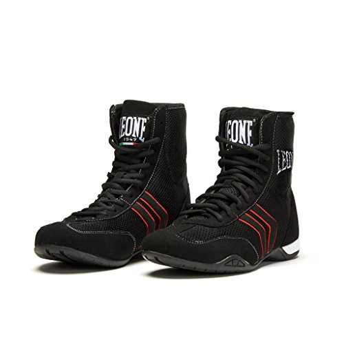 LEONE 1947 CL188 - Botas de Boxeo, Unisex, para Adulto, Negro, Talla 43 LEONE 1947 CL188 - Botas de Boxeo, Unisex, para Adulto, Negro, Talla 43