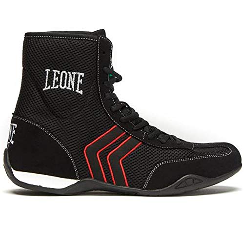 LEONE 1947 CL188 - Botas de Boxeo, Unisex, para Adulto, Negro, Talla 44 LEONE 1947 CL188 - Botas de Boxeo, Unisex, para Adulto, Negro, Talla 44