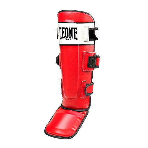 LEONE 1947 - Espinilleras de Boxeo, Unisex Adulto, Shock, Rojo, M