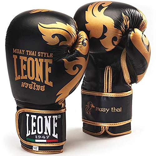 LEONE 1947 GN031 Guantes de Boxeo, Unisex – Adulto, Negro, 14OZ