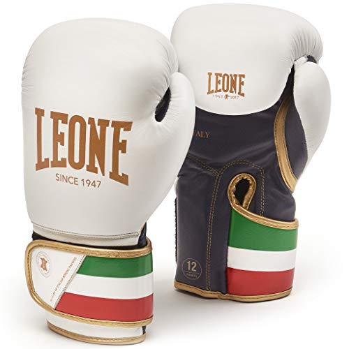 LEONE 1947 GN039 Guantes de Boxeo, Unisex – Adulto, Blanco, 14OZ