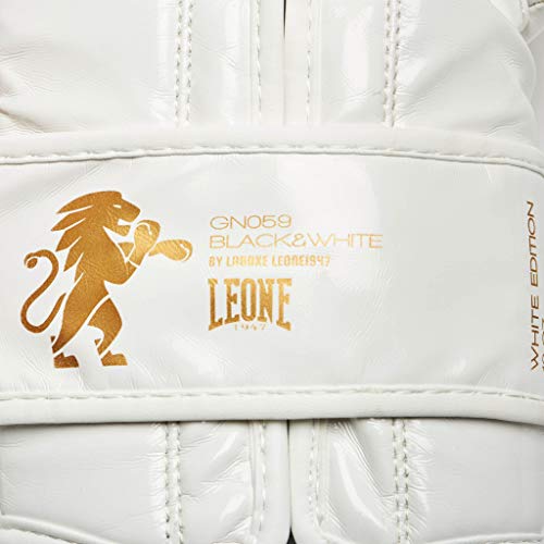 LEONE 1947 GN059 Guantes de Boxeo, Unisex – Adulto, Blanco, 16OZ LEONE 1947 GN059 Guantes de Boxeo, Unisex – Adulto, Blanco, 16OZ
