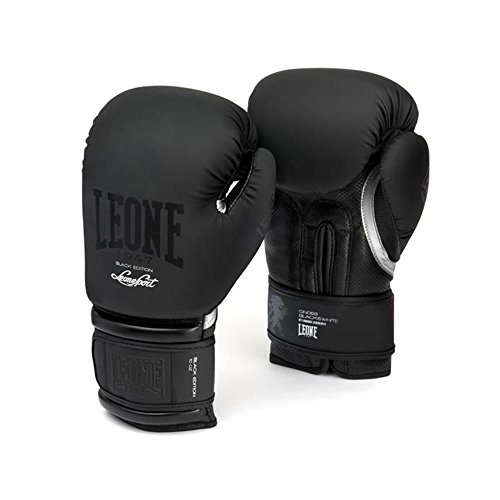 LEONE 1947 GN059 Guantes de Boxeo, Unisex – Adulto, Negro, 16OZ