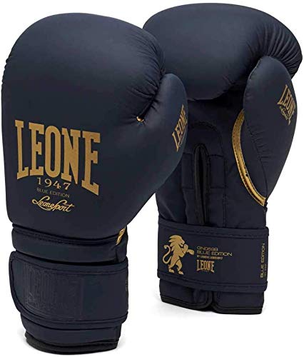 Leone 1947 - Guantes de Boxeo Blue Ed, Unisex, para Adulto, Azul, 12 oz