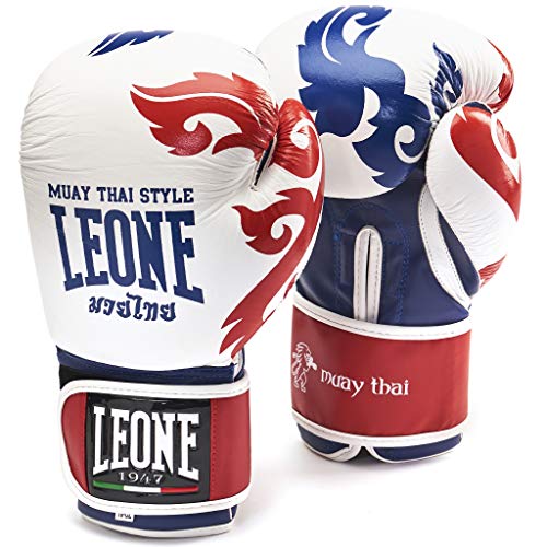 LEONE 1947 - Guantes de Muay Thai, Unisex Adulto, Muay Thai, Bianco LEONE 1947 - Guantes de Muay Thai, Unisex Adulto, Muay Thai, Bianco