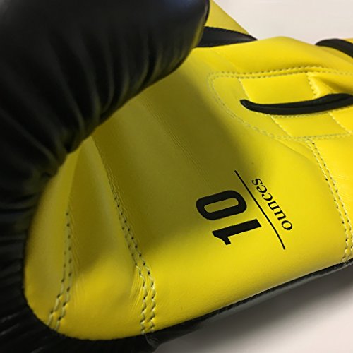 LEONE 1947 – Knockout, Guantes Boxeo Unisex de Adulto, Unisex Adulto, Knockout, Amarillo