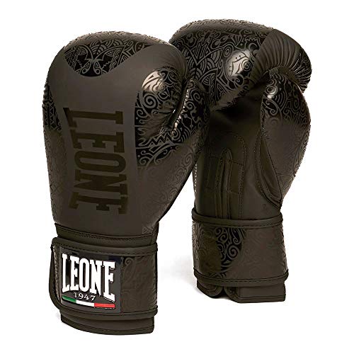 Leone 1947 Maori - Guantes de Boxeo para Adulto, Unisex, Negro, 14 oz