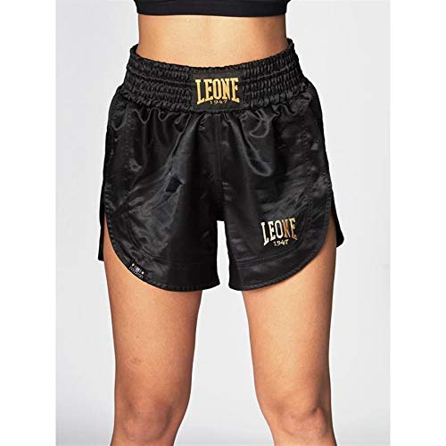 Leone 1947 - Pantalones Cortos Kick-Thai para Mujer, Color Negro, Mujer, ABE21, Negro, M