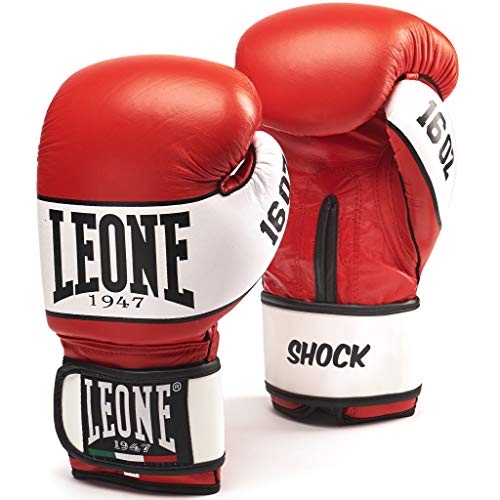 LEONE 1947 Shock Guantes de Boxeo, Unisex Adulto, Shock, Rojo LEONE 1947 Shock Guantes de Boxeo, Unisex Adulto, Shock, Rojo