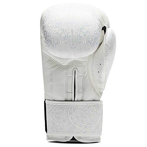 Leone 1962 Maori - Guantes de Boxeo Maori, Unisex, para Adulto, Color Blanco, 12 oz