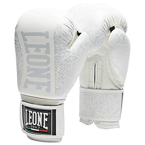 Leone 1962 Maori - Guantes de Boxeo Maori, Unisex, para Adulto, Color Blanco, 12 oz