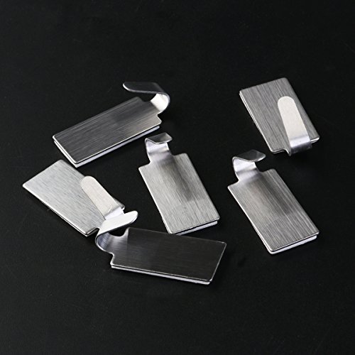 LEORX Acero inoxidable adhesivos toalla ganchos Racks ganchos de pared para cocina baño 12pcs LEORX Acero inoxidable adhesivos toalla ganchos Racks ganchos de pared para cocina baño 12pcs