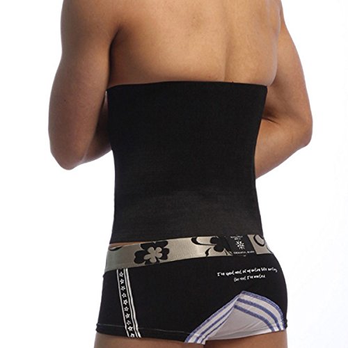 LEORX, faja para hombres para adelgazamiento de cintura, moldeador de abdomen, talla L (negra)