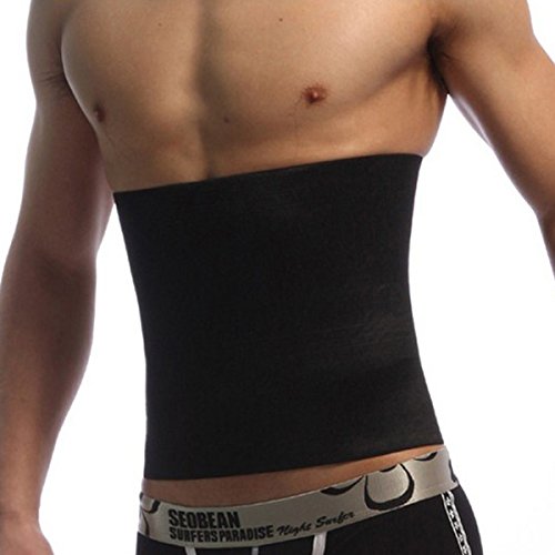 LEORX, faja para hombres para adelgazamiento de cintura, moldeador de abdomen, talla L (negra)