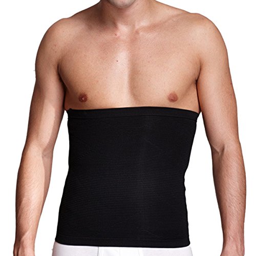 LEORX, faja para hombres para adelgazamiento de cintura, moldeador de abdomen, talla L (negra)