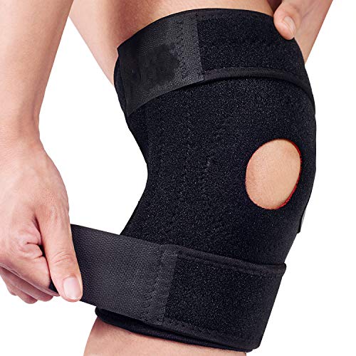 Lepfun S5200 Profesionales Rodillera de Neopreno Apoyo de la Rodilla Totalmente Ajustable Alivio Seco Transpirable Abierto Rótula Dolor en la Rodilla del Menisco, la Artritis y la ACL, Fútbol, Negro Lepfun S5200 Profesionales Rodillera de Neopreno Apoyo de la Rodilla Totalmente Ajustable Alivio Seco Transpirable Abierto Rótula Dolor en la Rodilla del Menisco, la Artritis y la ACL, Fútbol, Negro