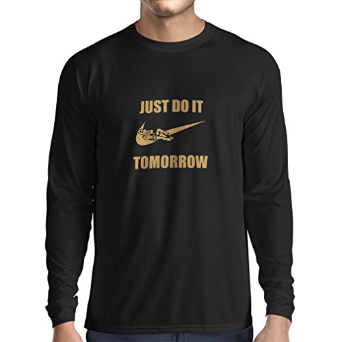 lepni.me Camiseta de Manga Larga para Hombre Solo hazlo mañana, motivación del Entrenamiento, Frases Divertidas de la Parodia. (Medium Negro Oro) lepni.me Camiseta de Manga Larga para Hombre Solo hazlo mañana, motivación del Entrenamiento, Frases Divertidas de la Parodia. (Medium Negro Oro)