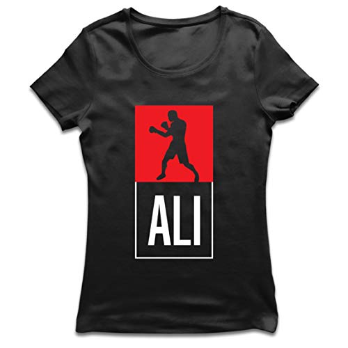 lepni.me Camiseta Mujer Equipo de Entrenamiento Combate De Boxeo Ropa de Ejercicio y Fitness (Large Negro Multicolor)