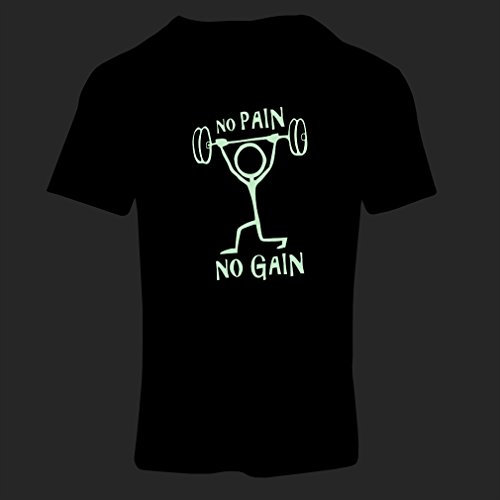 lepni.me Camiseta Mujer No Hay Dolor No Hay Ganancia Citas Motivacionales Gimnasio Entrenamiento (X-Large Negro Fluorescente)