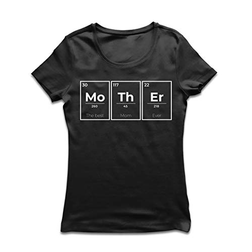 lepni.me Camiseta Mujer Químico Divertido - la Mejor mamá Nunca. Química del día de la Madre (Small Negro Multicolor)