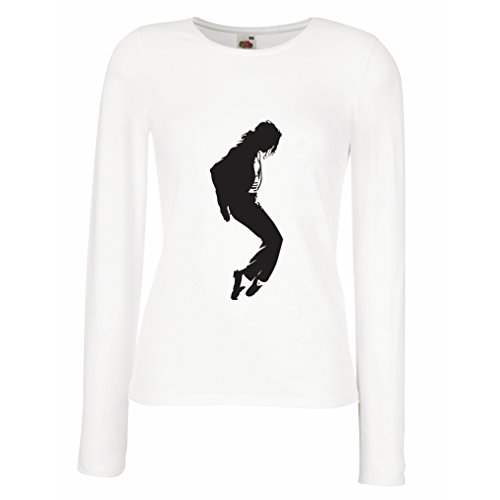 lepni.me Camisetas de Manga Larga para Mujer Me Encanta MJ - Ropa de Club de Fans, Ropa de Concierto (Small Blanco Negro) lepni.me Camisetas de Manga Larga para Mujer Me Encanta MJ - Ropa de Club de Fans, Ropa de Concierto (Small Blanco Negro)
