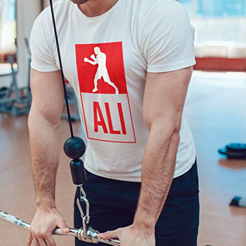 lepni.me Camisetas Hombre Equipo de Entrenamiento Combate De Boxeo Ropa de Ejercicio y Fitness (Medium Blanco Multicolor)