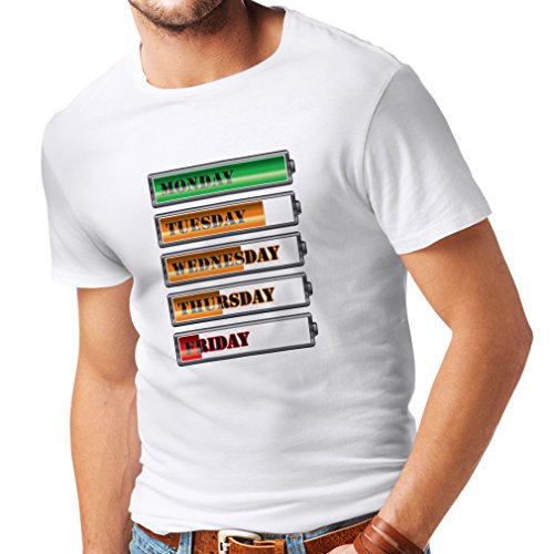 lepni.me N4227 Camiseta Horario de alimentación semanal (XXX-Large Blanco Multi Color)