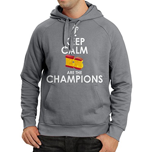 lepni.me Sudadera con Capucha Españoles Son los campeones, Campeonato de Rusia 2018, Copa del Mundo - Equipo del fútbol de Camisa del admirador de España (XX-Large Grafito Multicolor)