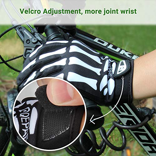 LERWAY Guantes de Ciclismo Antideslizante de Dedo Completo MTB Bicicleta Moto Accesorios Guantes para Deportes al Aire Libre Monstruo Guantes de Esqueleto Creativo (L) LERWAY Guantes de Ciclismo Antideslizante de Dedo Completo MTB Bicicleta Moto Accesorios Guantes para Deportes al Aire Libre Monstruo Guantes de Esqueleto Creativo (L)