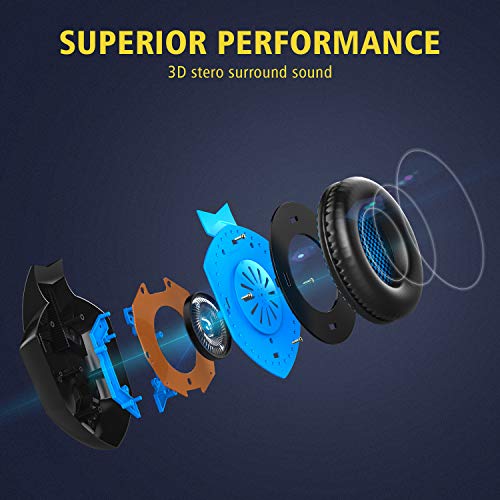 LESHP Auriculares Gaming Cascos Gaming Auriculares Juegos para PS4 / PC/Xbox One/Switch/Tableta/Celular- Headset con Micrófono, Audio Estéreo,Led Luces,Amicrófono Antiruido LESHP Auriculares Gaming Cascos Gaming Auriculares Juegos para PS4 / PC/Xbox One/Switch/Tableta/Celular- Headset con Micrófono, Audio Estéreo,Led Luces,Amicrófono Antiruido
