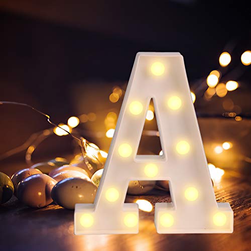 Letras LED iluminadas con luz blanca cálida, luz nocturna para casa, fiestas, bares, bodas o decoración de fiestas