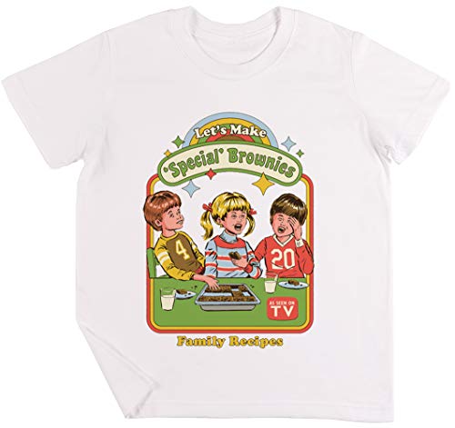Let's Make Brownies - Funny Niños Chicos Chicas Unisexo Camiseta Blanco