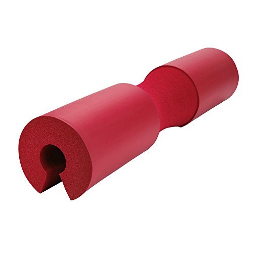 Levantamiento de Pesas Barbell Pad Squat Pad Fitness Hombro Cuello Almohadilla de Espuma Protectora Barbell Pad(Rojo)