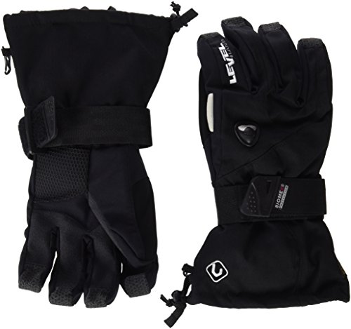 Level Fly - Guantes de Snowboard para Hombre, tamaño 11 UK, Color 01 Negro