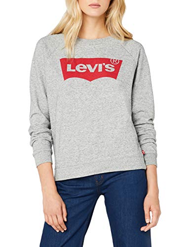 Levi's 29717, Sudadera Para Mujer, Gris (Fleece Batwing Smokestack Htr 0), X-Small Levi's 29717, Sudadera Para Mujer, Gris (Fleece Batwing Smokestack Htr 0), X-Small