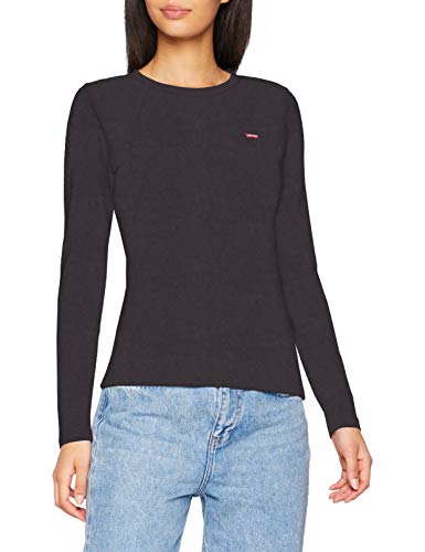 Levi's 501 Crop T-Shirt Camisa Manga Larga, Black (Caviar 0014), Medium para Mujer Levi's 501 Crop T-Shirt Camisa Manga Larga, Black (Caviar 0014), Medium para Mujer