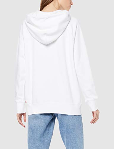 Levi's Graphic Sport Cappuccio, Housemark Hoodie White, S Donna