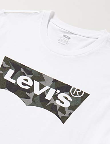 Levi's Housemark Graphic tee Camiseta, White (Ssnl Hm Camo White 0249), Large para Hombre