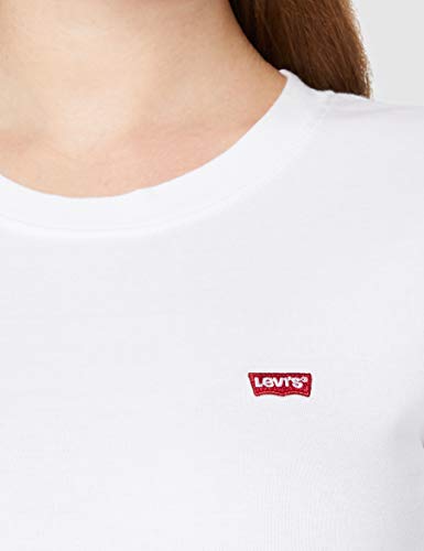 Levi's LS Baby tee Camiseta, White +, M para Mujer