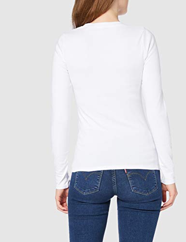 Levi's LS Baby tee Camiseta, White +, M para Mujer