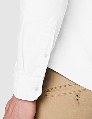 Levi's LS Battery Hm Shirt Slim Camisa, White (White 0002), X-Large para Hombre