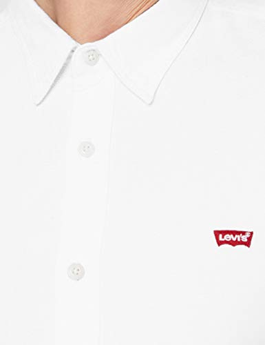 Levi's LS Battery Hm Shirt Slim Camisa, White (White 0002), X-Large para Hombre