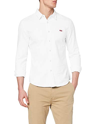 Levi's LS Battery Hm Shirt Slim Camisa, White (White 0002), X-Large para Hombre