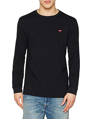 Levi's LS Original Hm tee Camiseta, Black, S para Hombre