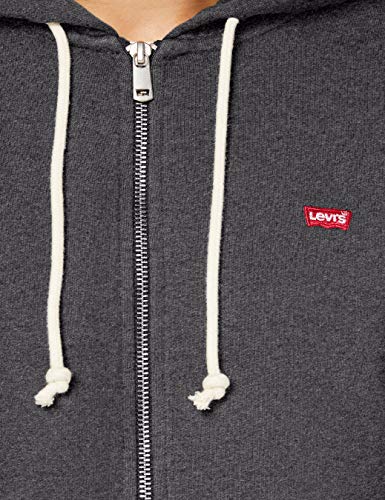 Levi's New Original Zip Up Sudadera, Charcoal Heather Xx, L para Hombre Levi's New Original Zip Up Sudadera, Charcoal Heather Xx, L para Hombre